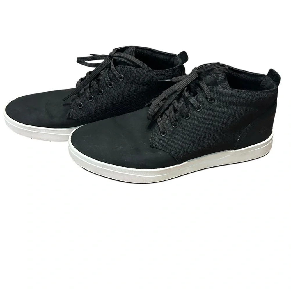 Timberland Men's Davis Square Fabric And Leather Chukka Boots Black/White